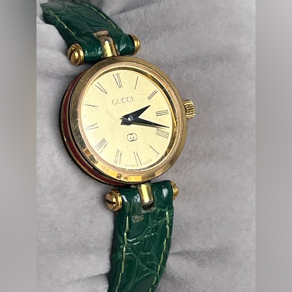 GUCCI 2000L Stacked Case sherry line green straps - Picture 3 of 16
